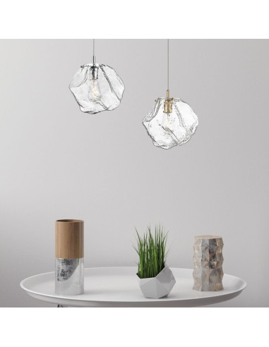 Lampa wisząca Zuma Line Rock - elegancki zwis metalowo-szklany do stylowych wnętrz, z regulowaną wysokością 152 cm