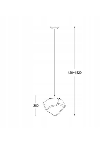 Lampa wisząca Zuma Line Rock - elegancki zwis metalowo-szklany do stylowych wnętrz, z regulowaną wysokością 152 cm