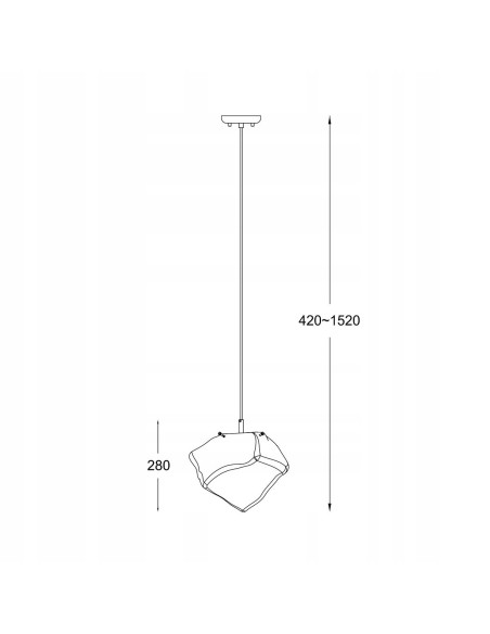 Lampa wisząca Zuma Line Rock - elegancki zwis metalowo-szklany do stylowych wnętrz, z regulowaną wysokością 152 cm
