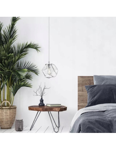 Lampa Wisząca Zuma Line ROCK z Chromowanym Kloszem E27 – Nowoczesny Akcent do Wnętrz i Biur