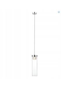 Lampa sufitowa GEM z kryształem - elegancki design w kolorze chromu od Zuma Line do nowoczesnych wnętrz