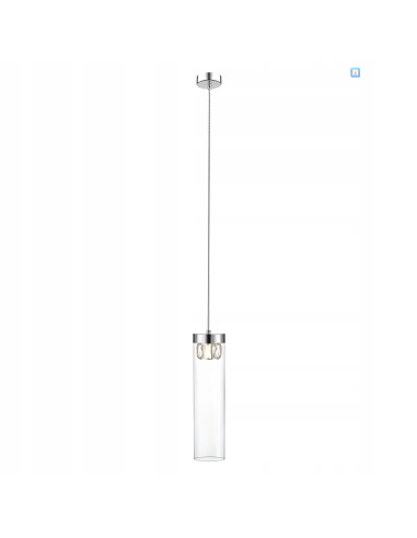 Lampa sufitowa GEM z kryształem - elegancki design w kolorze chromu od Zuma Line do nowoczesnych wnętrz