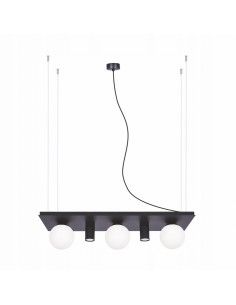 Lampa wisząca PLANT E14, pięciopłomienna, regulowana wysokość, czarna, elegancki design, Zuma Line