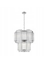 Lampa wisząca SERGIO z chromowanymi detalami i szklanymi ściankami - nowoczesne oświetlenie do eleganckich wnętrz