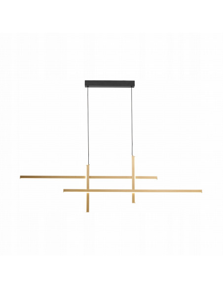 Lampa wisząca EDGE LED z regulacją barwy, czarno-złota, 4-punktowa, 42W - nowoczesne oświetlenie do wnętrz