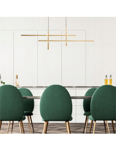 Lampa wisząca EDGE LED z regulacją barwy, czarno-złota, 4-punktowa, 42W - nowoczesne oświetlenie do wnętrz 2