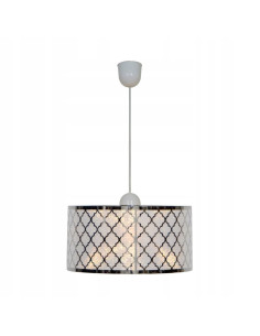 Lampa sufitowa SURIN E27 z transparentnym kloszem i geometrycznym wzorem – nowoczesny design do każdego wnętrza