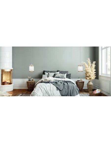 Lampa wisząca Złota SERGIO z regulowaną wysokością, szklanym kloszem, idealna do nowoczesnych wnętrz.