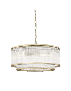 Lampa wisząca SERGIO z matowego złota, 6-punktowa, regulowana wysokość, elegancka dekoracja do każdego wnętrza. 2