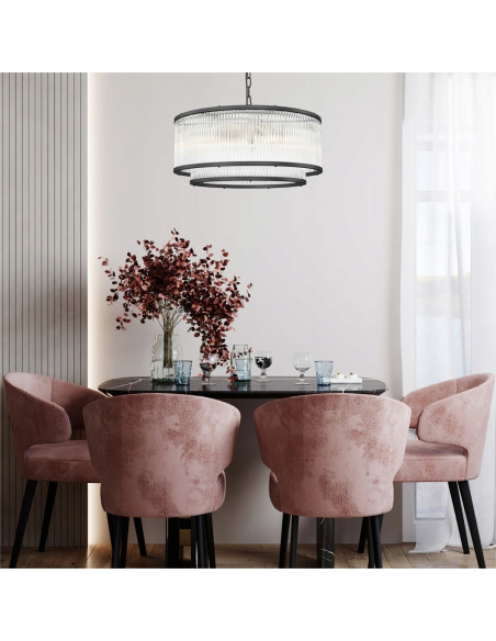 Lampa wisząca SERGIO z regulowanym wysięgiem, 6 źródłami E14 - elegancja i nowoczesność dla każdego wnętrza.