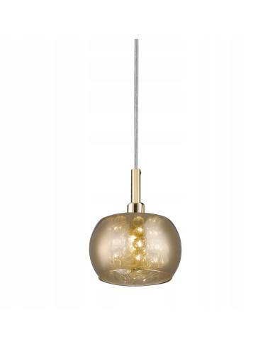 Lampa sufitowa CRYSTAL w złotym kolorze z regulacją wysokości – elegancka i nowoczesna dekoracja wnętrz