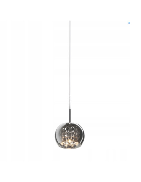 Lampa wisząca CRYSTAL 42W - eleganckie oświetlenie ze szkła przydymionego do nowoczesnych wnętrz.