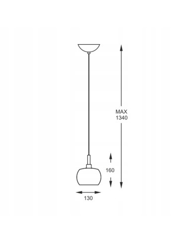Lampa wisząca CRYSTAL 42W - eleganckie oświetlenie ze szkła przydymionego do nowoczesnych wnętrz.