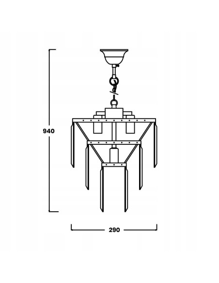 Lampa wisząca kryształowa AMEDEO z metalowym wykończeniem - elegancka dekoracja do jadalni, salonu i biura