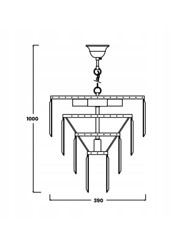 Lampa wisząca Amedeo z Kryształami, Chromowana, 5-punktowa, Elegancka do Biura i Salonu