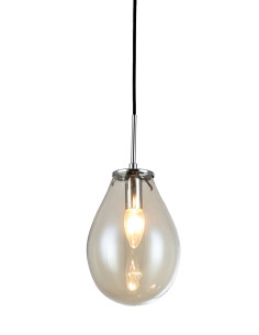 Lampa wisząca Fondi LP-1214/1P - elegancka szklana kropla do nowoczesnych wnętrz, idealna do salonu, sypialni i jadalni
