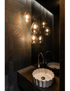 Lampa wisząca Fondi LP-1214/1P - elegancka szklana kropla do nowoczesnych wnętrz, idealna do salonu, sypialni i jadalni 2