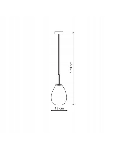 Lampa wisząca Fondi LP-1214/1P - elegancka szklana kropla do nowoczesnych wnętrz, idealna do salonu, sypialni i jadalni