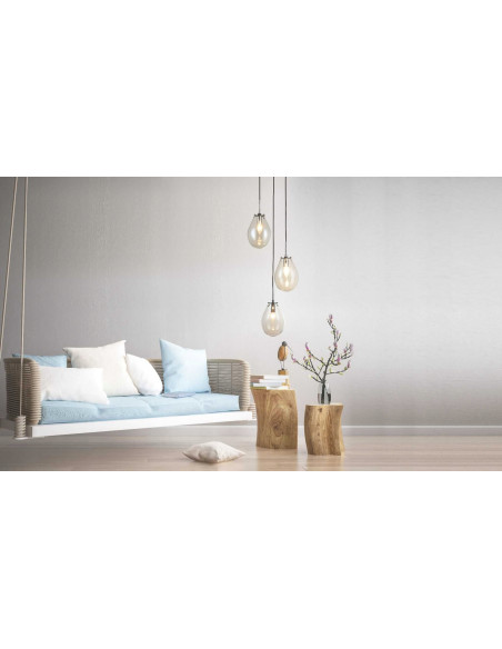 Lampa wisząca Fondi 3-punktowa, elegancka szklana lampa do salonu, jadalni i holu – Light Prestige LP-1214/3P