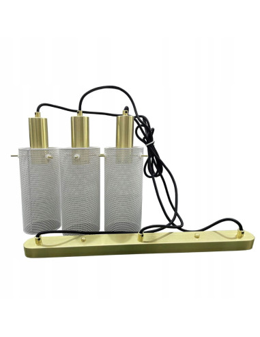 Nowoczesna lampa wisząca TIRANA 3-punktowa w białym metalowym wydaniu do salonu i jadalni, E27, industrialny styl.