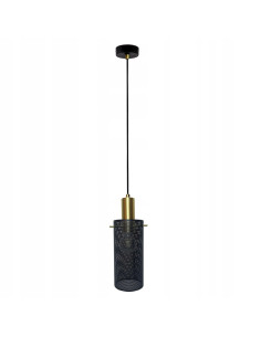 Lampa wisząca TIRANA z metalowej siateczki, czarna, regulowana, nowoczesny design do jadalni i biura, 155 cm wysokości