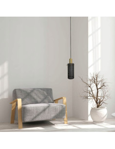 Lampa wisząca TIRANA z metalowej siateczki, czarna, regulowana, nowoczesny design do jadalni i biura, 155 cm wysokości 2