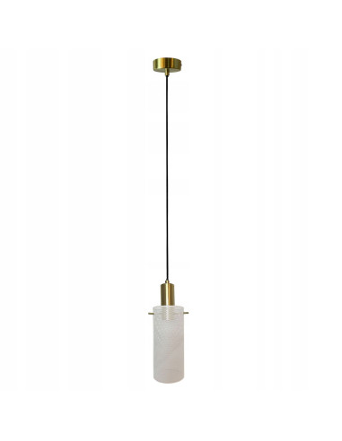 Nowoczesna złota lampa wisząca TIRANA - eleganckie oświetlenie do jadalni, kuchni i salonu w minimalistycznym stylu.