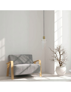 Nowoczesna złota lampa wisząca TIRANA - eleganckie oświetlenie do jadalni, kuchni i salonu w minimalistycznym stylu. 2