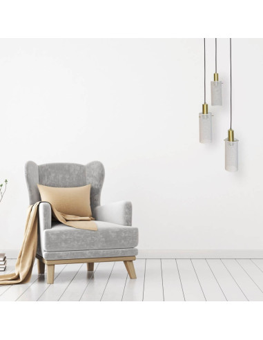 Lampa sufitowa TIRANA z metalowymi soplami - elegancka lampa 3-punktowa w kolorze złotym/białym do różnych wnętrz