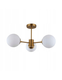 Lampa wisząca ROMA 3 - nowoczesny żyrandol do jadalni i sypialni w kolorach złotym i czarnym, elegancki design.