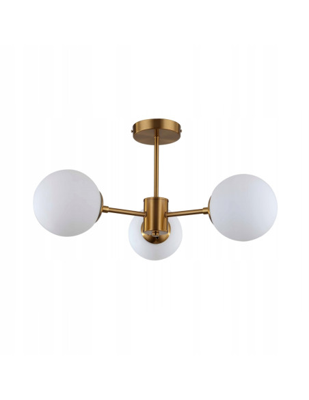 Lampa wisząca ROMA 3 - nowoczesny żyrandol do jadalni i sypialni w kolorach złotym i czarnym, elegancki design.