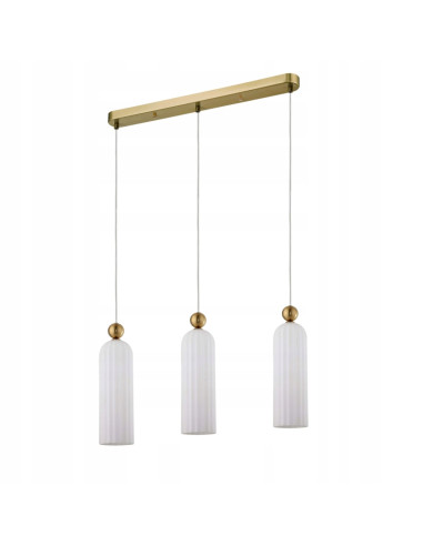 Lampa wisząca PIEGA 3 - Nowoczesne oświetlenie z eleganckimi szklanymi kloszami do salonu i sypialni