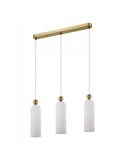 Lampa wisząca PIEGA 3 - Nowoczesne oświetlenie z eleganckimi szklanymi kloszami do salonu i sypialni