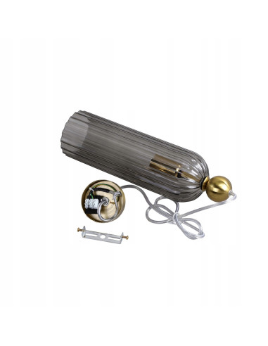 Lampa wisząca PIEGA grafitowo-złota - nowoczesny akcent świetlny do eleganckich wnętrz