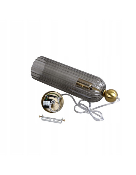 Lampa wisząca PIEGA grafitowo-złota - nowoczesny akcent świetlny do eleganckich wnętrz