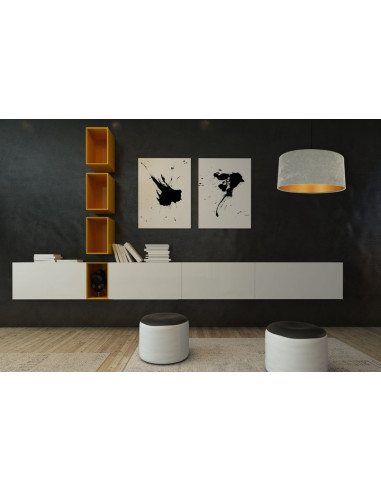 Lampa wisząca MEDIOLAN - Elegancki oliwkowy welur z złotymi akcentami do nowoczesnych wnętrz