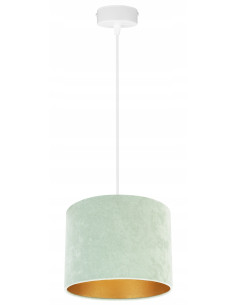 Lampa wisząca Mediolan z welurowym abażurem - elegancki detal w nowoczesnym wydaniu z złotym akcentem 2