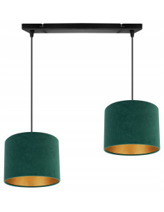 Lampa wisząca MEDIOLAN z welurowymi abażurami - nowoczesny styl dla biura, salonu i kuchni.