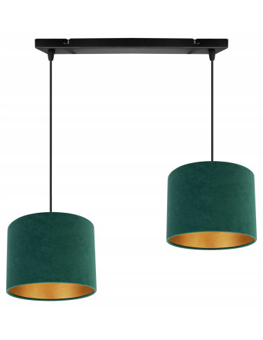 Lampa wisząca MEDIOLAN z welurowymi abażurami - nowoczesny styl dla biura, salonu i kuchni.