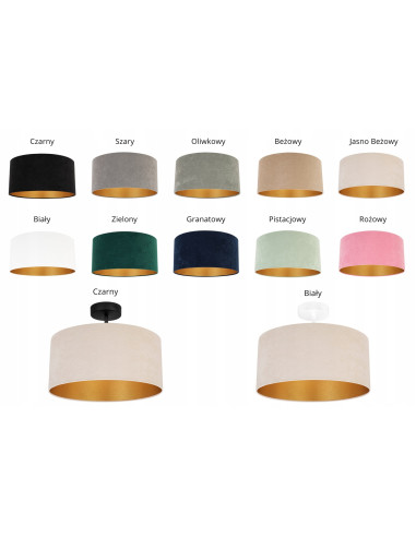 Lampa wisząca MEDIOLAN z okrągłym kloszem E27 - elegancka lampa do salonu, sypialni i biura w wielu kolorach