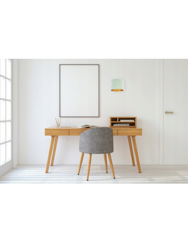 Lampa wisząca Mediolan z welurowym abażurem - elegancki detal w nowoczesnym wydaniu z złotym akcentem