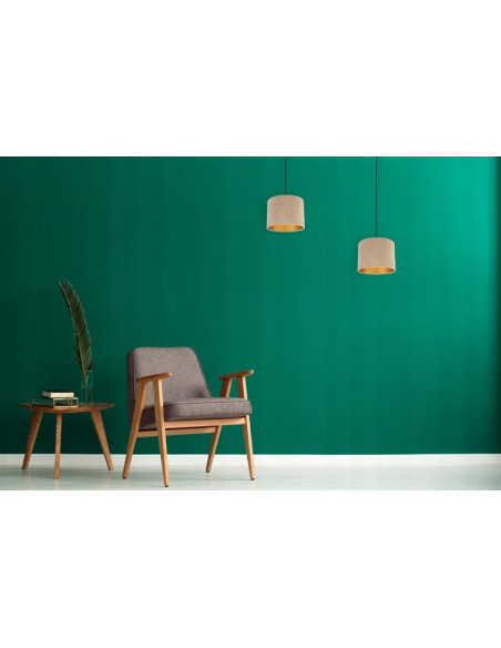 Lampa wisząca Mediolan z welurowym abażurem - elegancki detal w nowoczesnym wydaniu z złotym akcentem