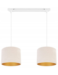 Lampa wisząca MEDIOLAN z welurowymi abażurami - nowoczesny styl dla biura, salonu i kuchni. 2