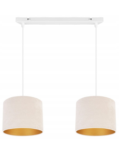 Lampa wisząca MEDIOLAN z welurowymi abażurami - nowoczesny styl dla biura, salonu i kuchni.