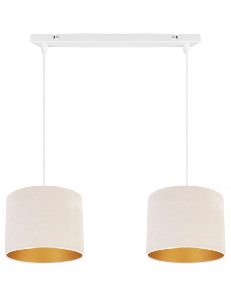 Lampa wisząca MEDIOLAN z welurowymi abażurami - nowoczesny styl dla biura, salonu i kuchni.