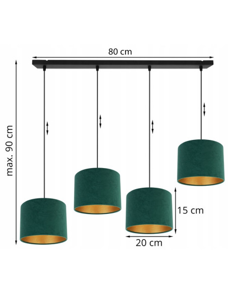 Lampa sufitowa MEDIOLAN z regulacją, elegancka tkaninowa, idealna do biura i nowoczesnych wnętrz.