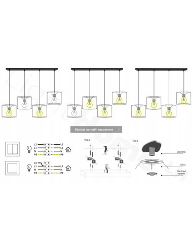 Lampa sufitowa MEDIOLAN z regulacją, elegancka tkaninowa, idealna do biura i nowoczesnych wnętrz.