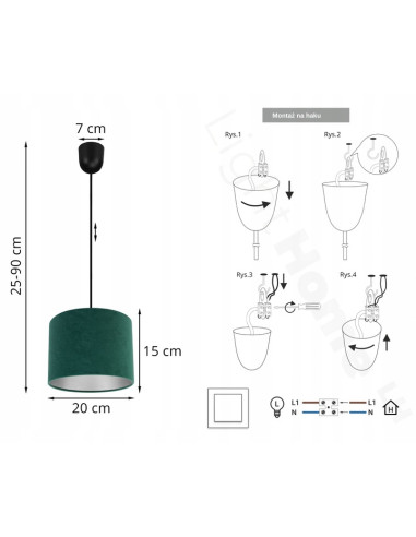 Lampa wisząca MEDIOLAN w butelkowej zieleni – eleganckie oświetlenie do biura i nowoczesnych wnętrz, regulowana wysokość.