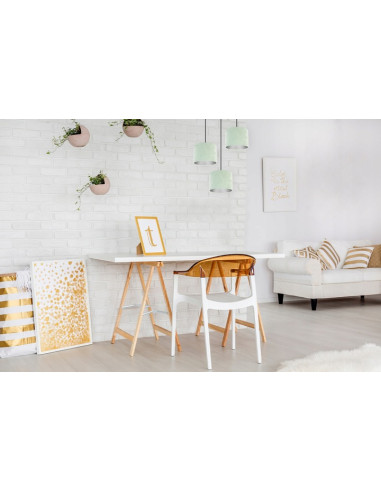 Lampa wisząca MEDIOLAN 3-punktowa z welurowymi abażurami - personalizowane kolory i elegancki design do każdego wnętrza