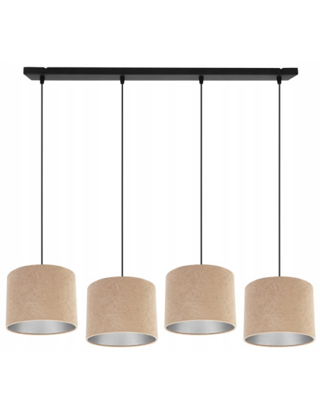 Lampa wisząca MEDIOLAN - Nowoczesny design z eleganckimi abażurami welurowymi w różnych kolorach do każdego wnętrza